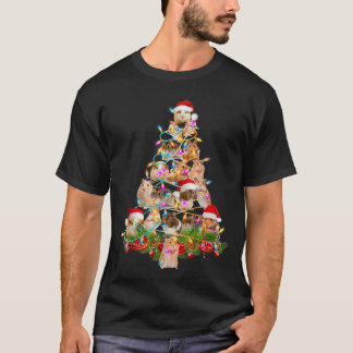 T-shirt Hamster Arbre de Noël Dirigé Funny Hamster Chir de