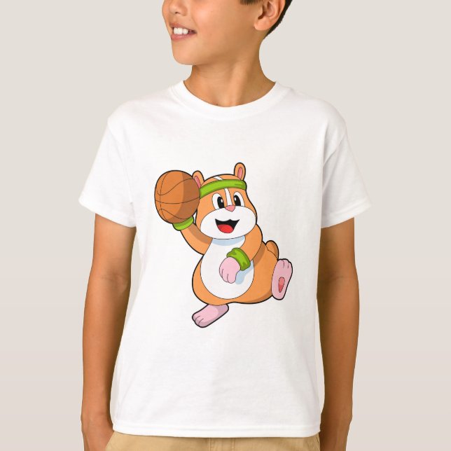 T-shirt Hamster as Basketball player (Devant)