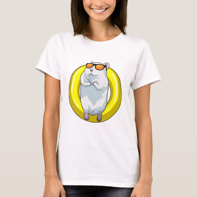 T-shirt Hamster at Swimming with Swim ring (Devant)