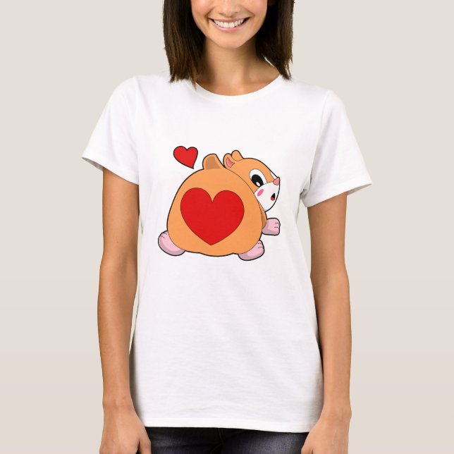 T-shirt Hamster au coeur (Devant)