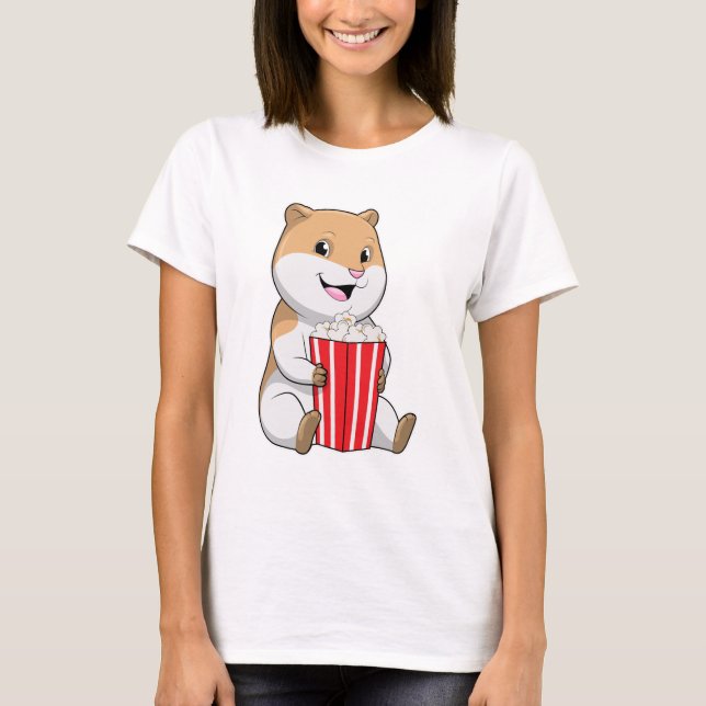 T-shirt Hamster au cône de Popcorn (Devant)