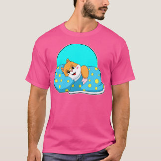 T-shirt Hamster au coucher avec couverture