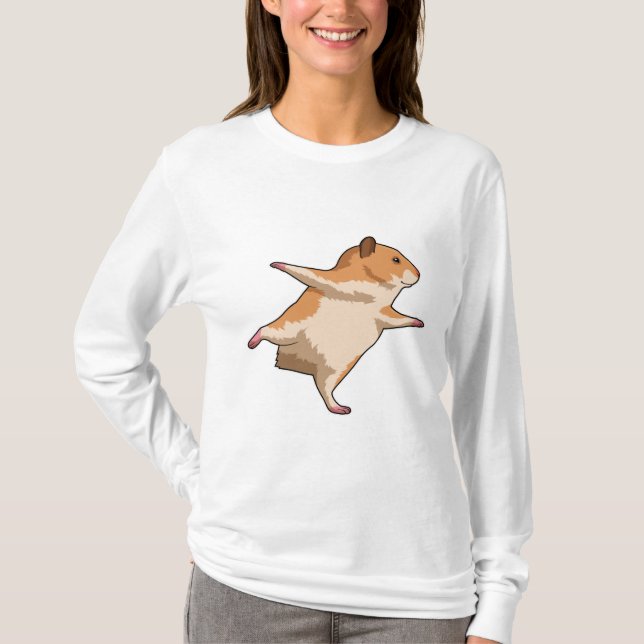T-shirt Hamster au Yoga Stretching Legs (Devant)