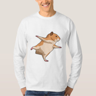 T-shirt Hamster au Yoga Stretching Legs
