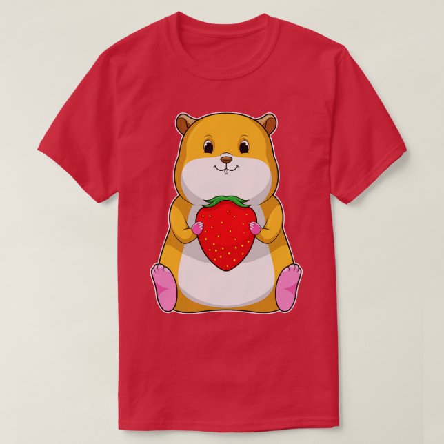 T-shirt Hamster aux fraises (Design devant)