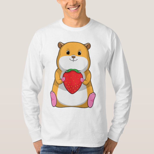 T-shirt Hamster aux fraises (Devant)
