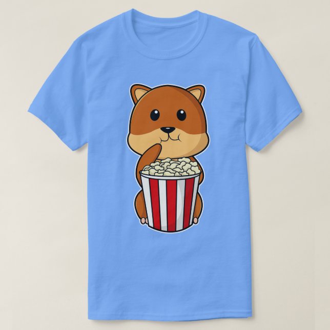 T-shirt Hamster avec cône de Popcorn 1 (Design devant)
