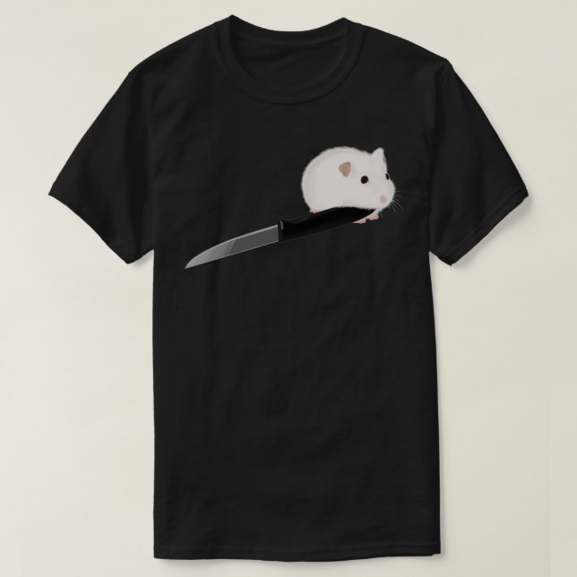 T-shirt Hamster avec couteau (2) (Design devant)