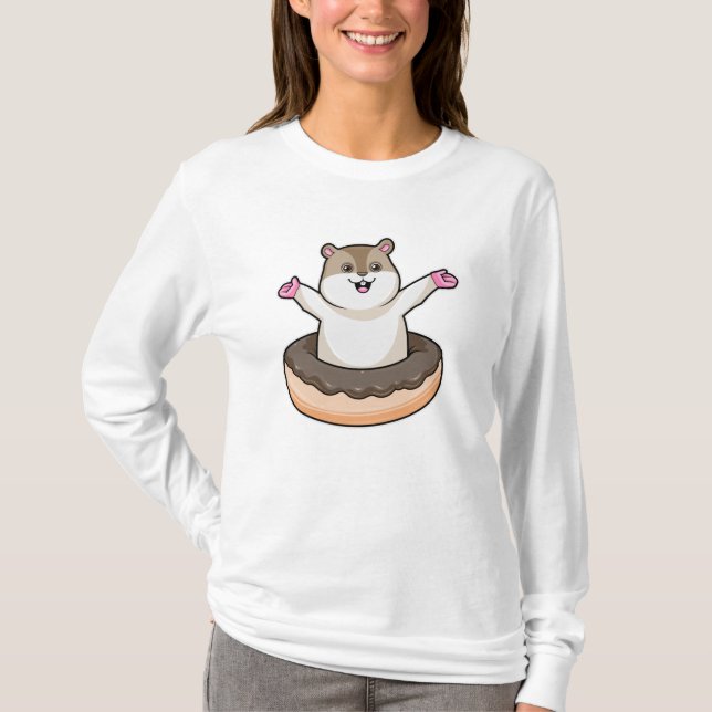 T-shirt Hamster avec de l'âne au chocolat (Devant)