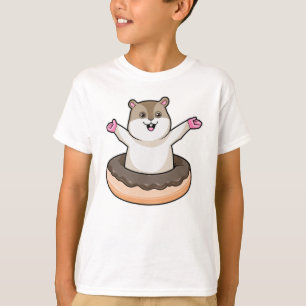 T-shirt Hamster avec de l'âne au chocolat