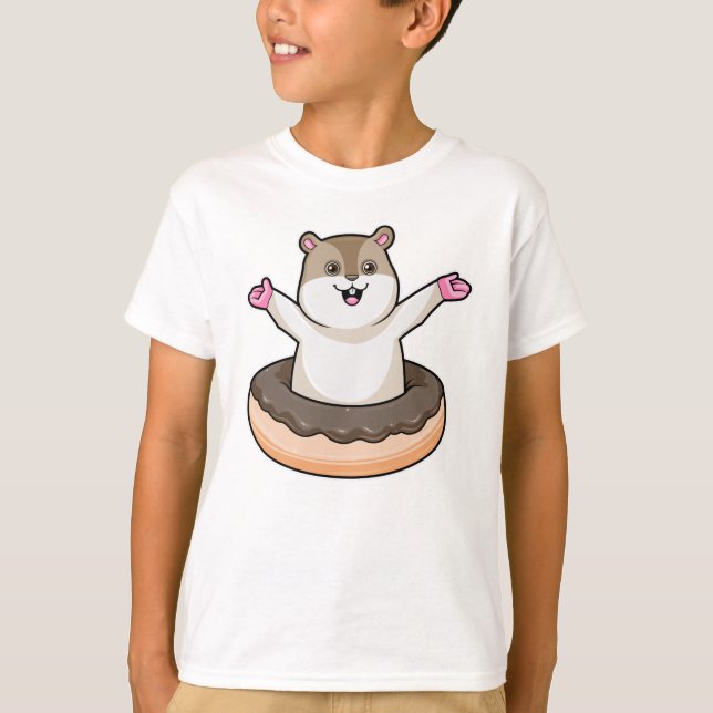 T-shirt Hamster avec de l'âne au chocolat (Devant)