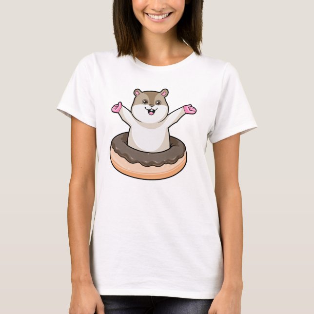 T-shirt Hamster avec de l'âne au chocolat (Devant)