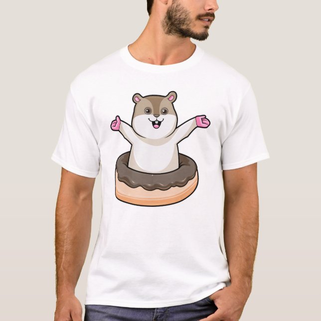 T-shirt Hamster avec de l'âne au chocolat (Devant)
