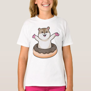 T-shirt Hamster avec de l'âne au chocolat