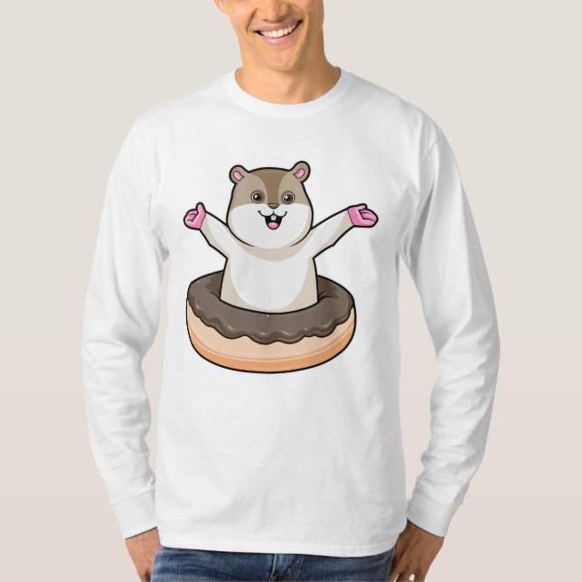 T-shirt Hamster avec de l'âne au chocolat (Devant)