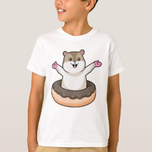 T-shirt Hamster avec de l'âne au chocolat