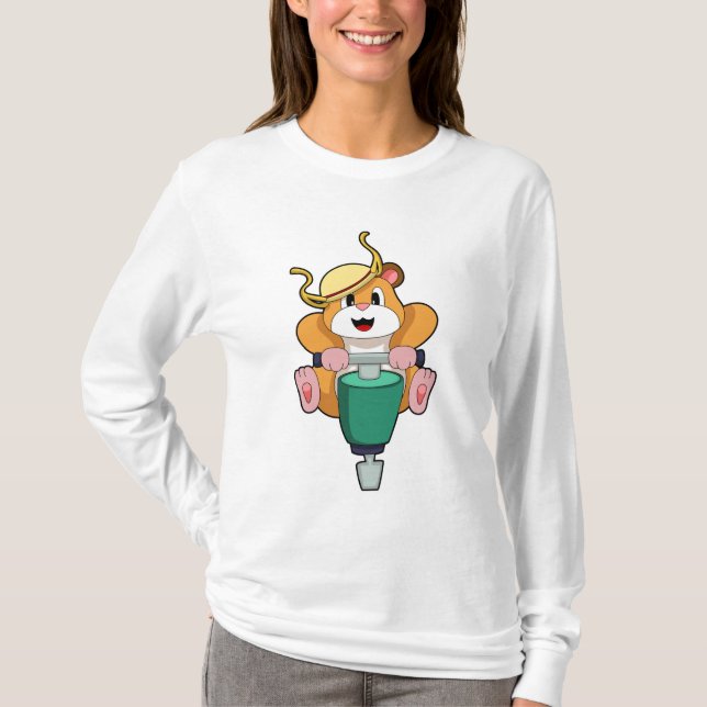 T-shirt Hamster avec Jackhammer (Devant)