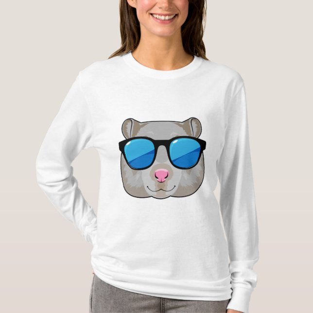 T-shirt Hamster avec lunettes de soleil (Devant)