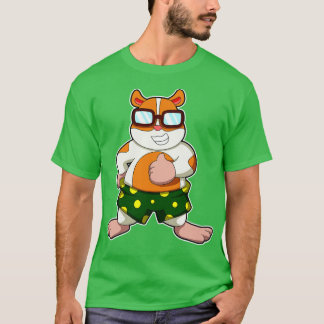 T-shirt Hamster avec lunettes de soleil Shorts colorées