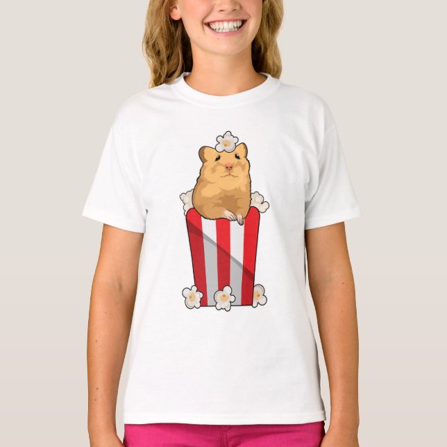 T-shirt Hamster avec Popcorn (Devant)