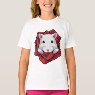 T-shirt Hamster avec Rose