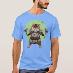 T-shirt Hamster Ax Weilding en vert