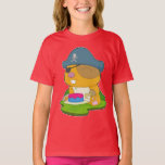 T-shirt Hamster Birthday Pirate<br><div class="desc">Ce design est le cadeau idéal pour un anniversaire, Noël et d'autres célébrations. Il convient aux femmes, aux hommes et aux enfants.</div>