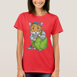 T-shirt Hamster Cleaning staff Mop