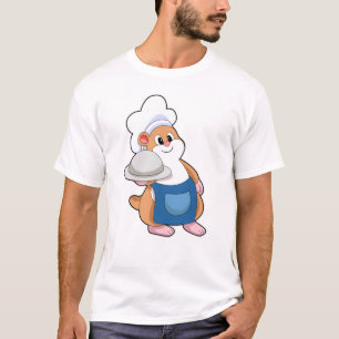 T-shirt Hamster comme cuisinier avec Plateau