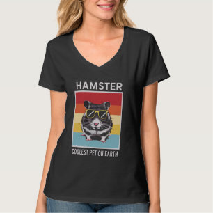 T-shirt Hamster Coolest Pet On Earth Retro Lunettes de sol