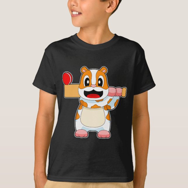 T-shirt Hamster Cricket Chauve-souris de cricket (Devant)