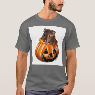 T-shirt Hamster dans une oeuvre d'art originale citrouille
