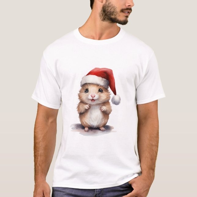 T-shirt hamster de Noël (Devant)