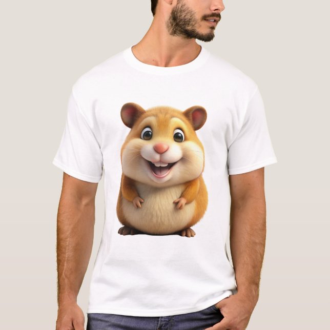 T-Shirt Hamster Dessiné | Tee-shirt Graphique Anim (Devant)