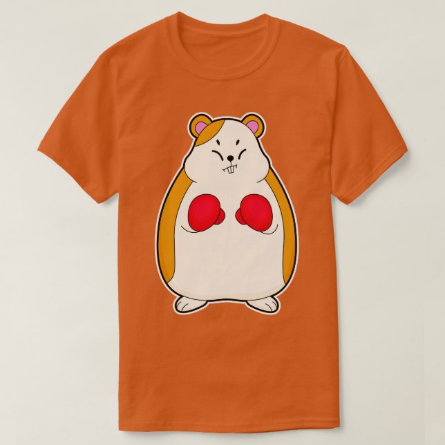 T-shirt Hamster en boîte avec gants de boxe (Design devant)