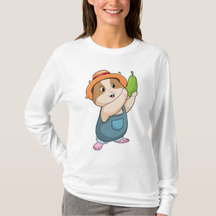 T-shirt Hamster en fermier avec des courgettes