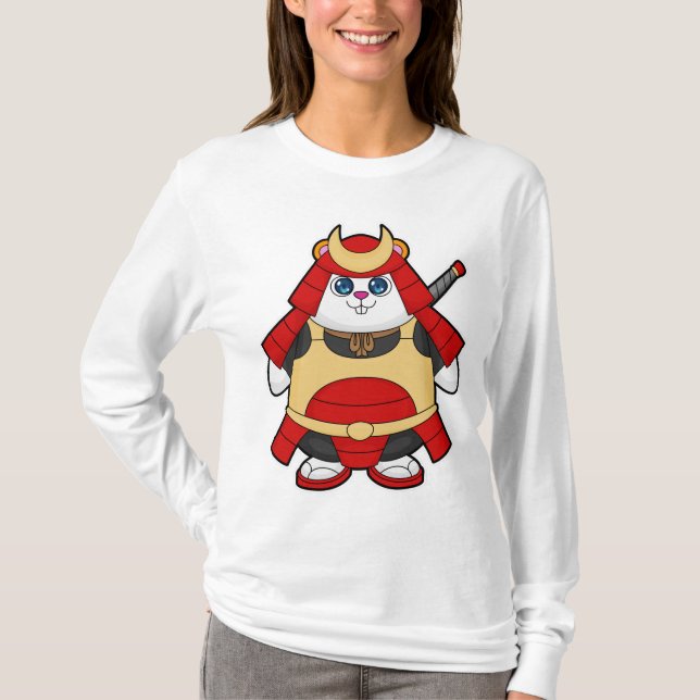 T-shirt Hamster en guerrier avec Armor (Devant)