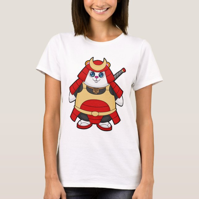 T-shirt Hamster en guerrier avec Armor (Devant)