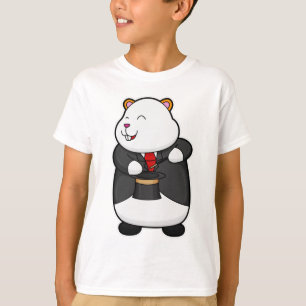 T-shirt Hamster en magicien avec baguette magique et Casqu