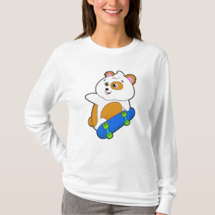 T-shirt Hamster en patinage avec skateboard