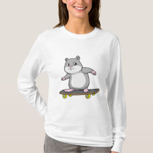 T-shirt Hamster en patinage avec skateboard