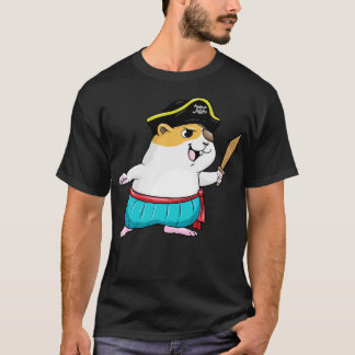 T-shirt Hamster en pirate avec une épée