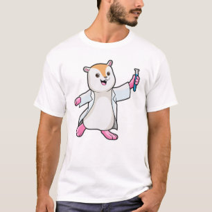 T-shirt Hamster en tant que scientifique avec tube d'essai