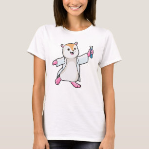 T-shirt Hamster en tant que scientifique avec tube d'essai