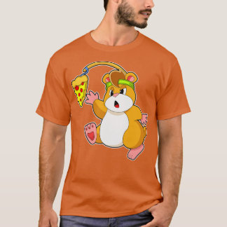 T-shirt Hamster en train de manger avec Pizza