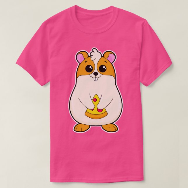 T-shirt Hamster en train de manger de la pizza (Design devant)