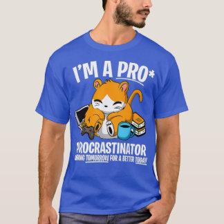 T-shirt Hamster Faul Procrastinate blague drôle cadeau