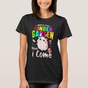 T-shirt Hamster Girl Retour À L'École Veille À La Maternel