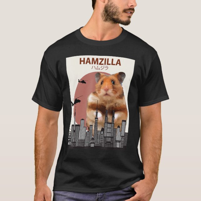 T-shirt Hamster Hamzilla - Mignonne Pour Hamster (Devant)