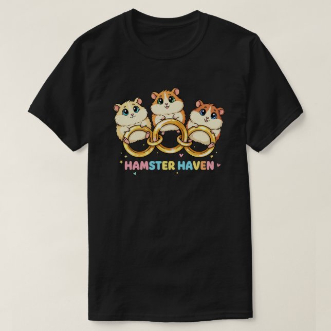 T-shirt Hamster Haven Cute Ring Design (Design devant)